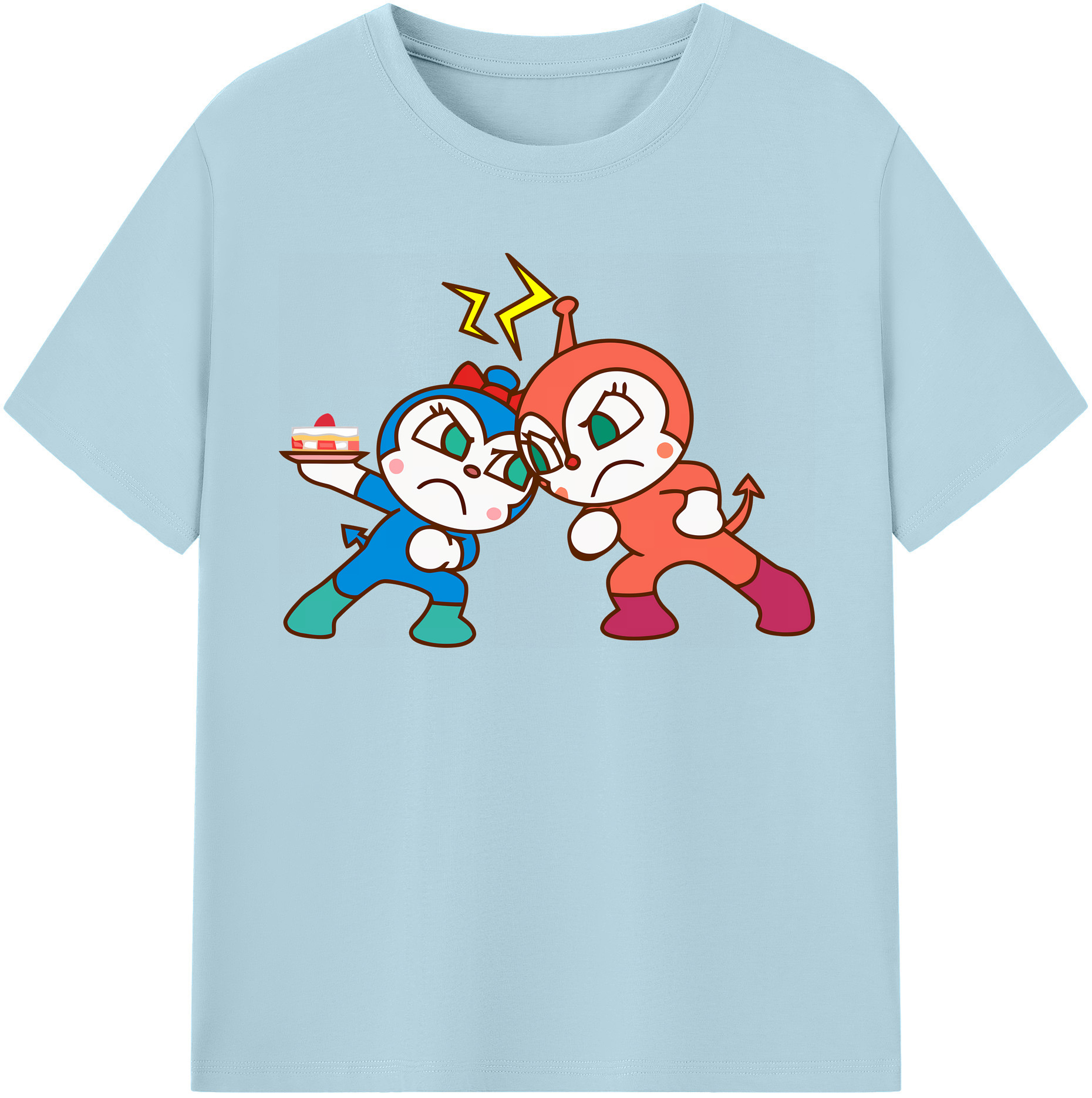（画像用） アンパンマン Anpanman 綿100％半袖Tシャツ（フロントプリント）